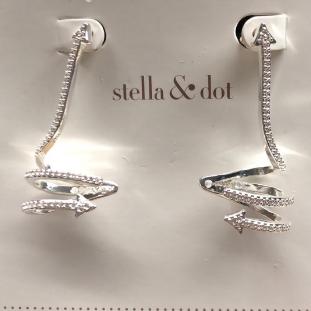 Stella & Dot Pave Arrow Earrings